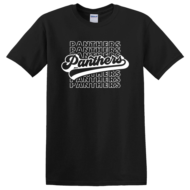 Repetitive Panthers Script Tee